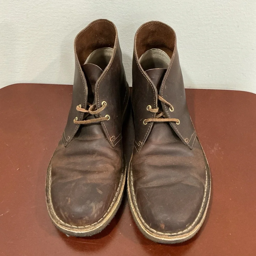 Clarks Originals Desert Boots Mens Size 8 M Brown Leather Chukka Ankle